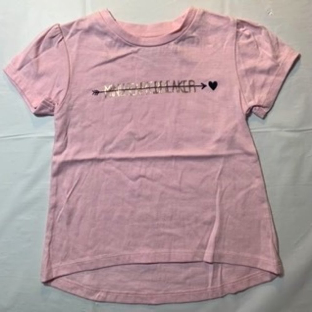 River Island Mini.Heart.Breaker Printed Pink T-Shirt